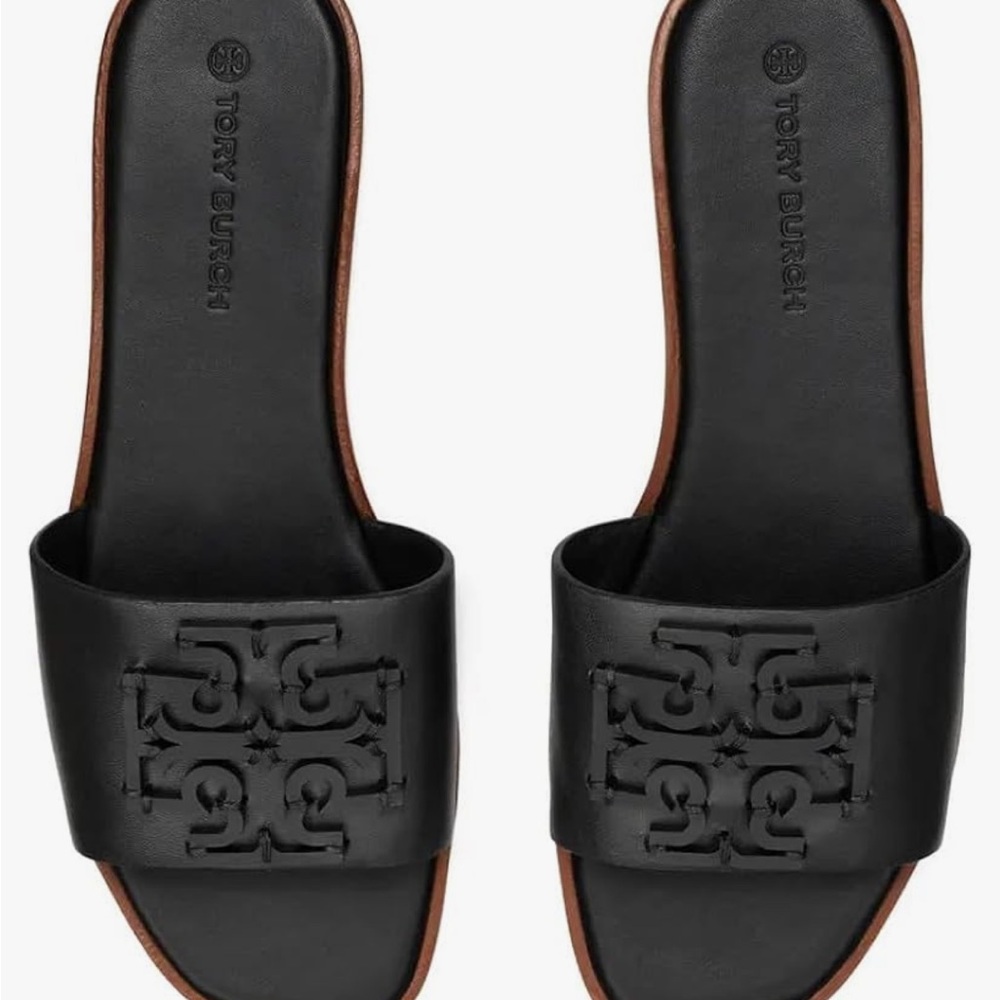 Tory Burch Black Ines Sandals - Picture 2 of 7